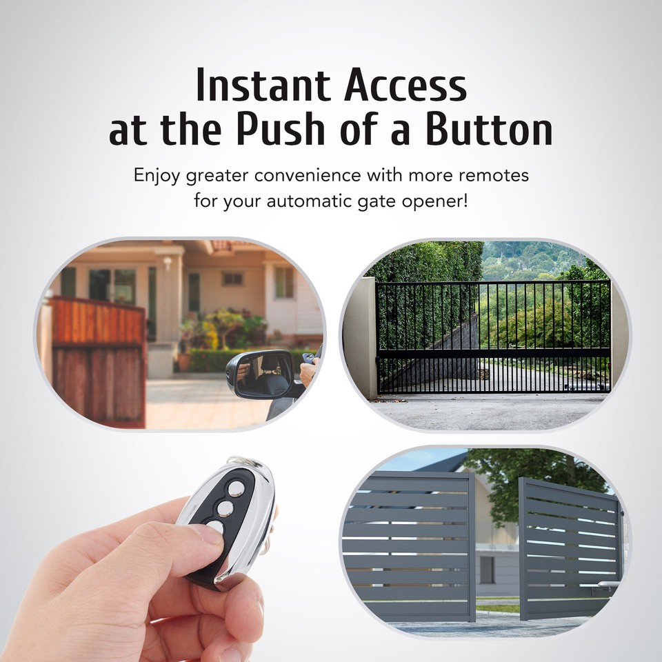 CO-Z Automatic Single/Dual Swing Gate Opener Kit – 660/880/1100 Lbs Capacity, 18-20 FT Gate, Remote Control Included
