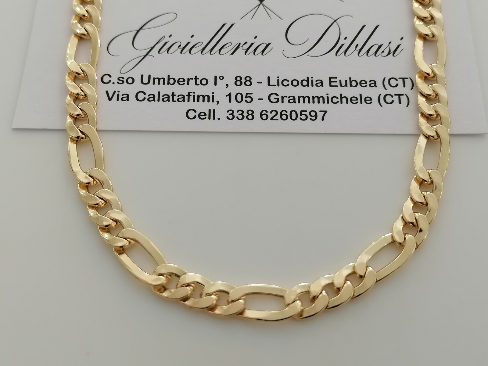 Collier Chaîne Or Jaune 18K - 45 Cm, Massif, Made In Italy, Neuf Avec étiquettes