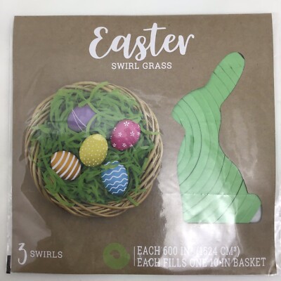 Easter Swirl Grass Green Three Swirls In Pack New In Sealed Package