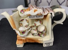Royal Albert Old Country Roses, China Stall Teapot miniature