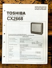 Toshiba CX2668 TV Television Service Manual Original 