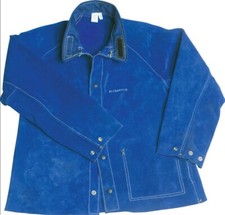 BLUESHIELD Leather Welding Jacket Blue MEDIUM