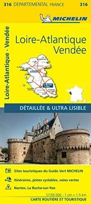 Loire-Atlantique Vendee - Michelin Local Map 316 by Michelin 9782067202184 NEU