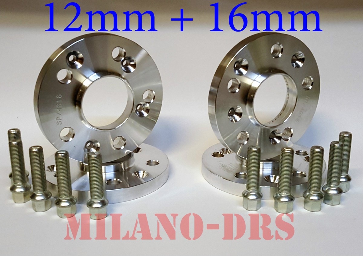 ATHENA Coppia Distanziali Ruote 12 Mm Per Mercedes CLA (dal 2013) Asse Posteriore, Alluminio Anodizzato, Con Bulloni, 5x112x66,5
