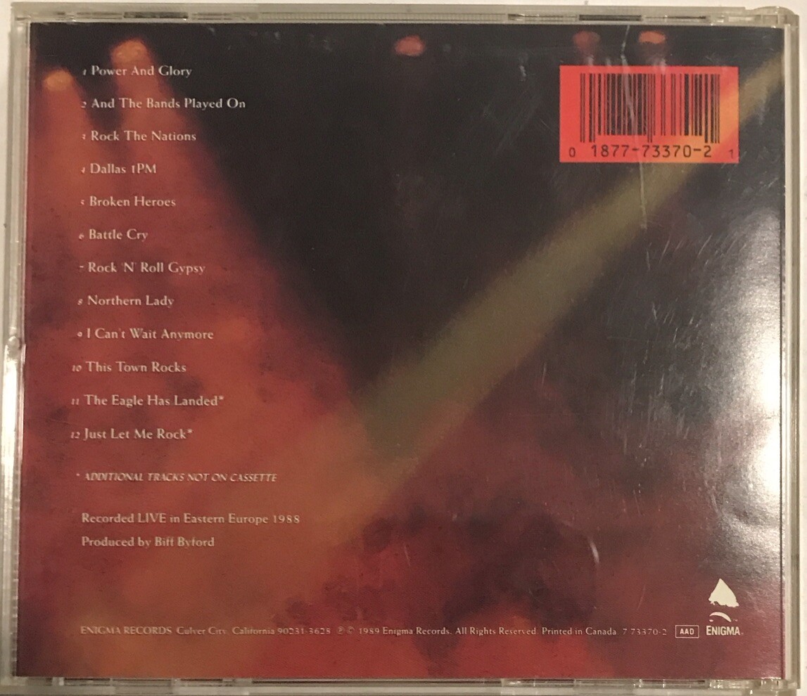 Saxon – Rock 'N Roll Gypsies CD 1989 Enigma - 7 73370-2