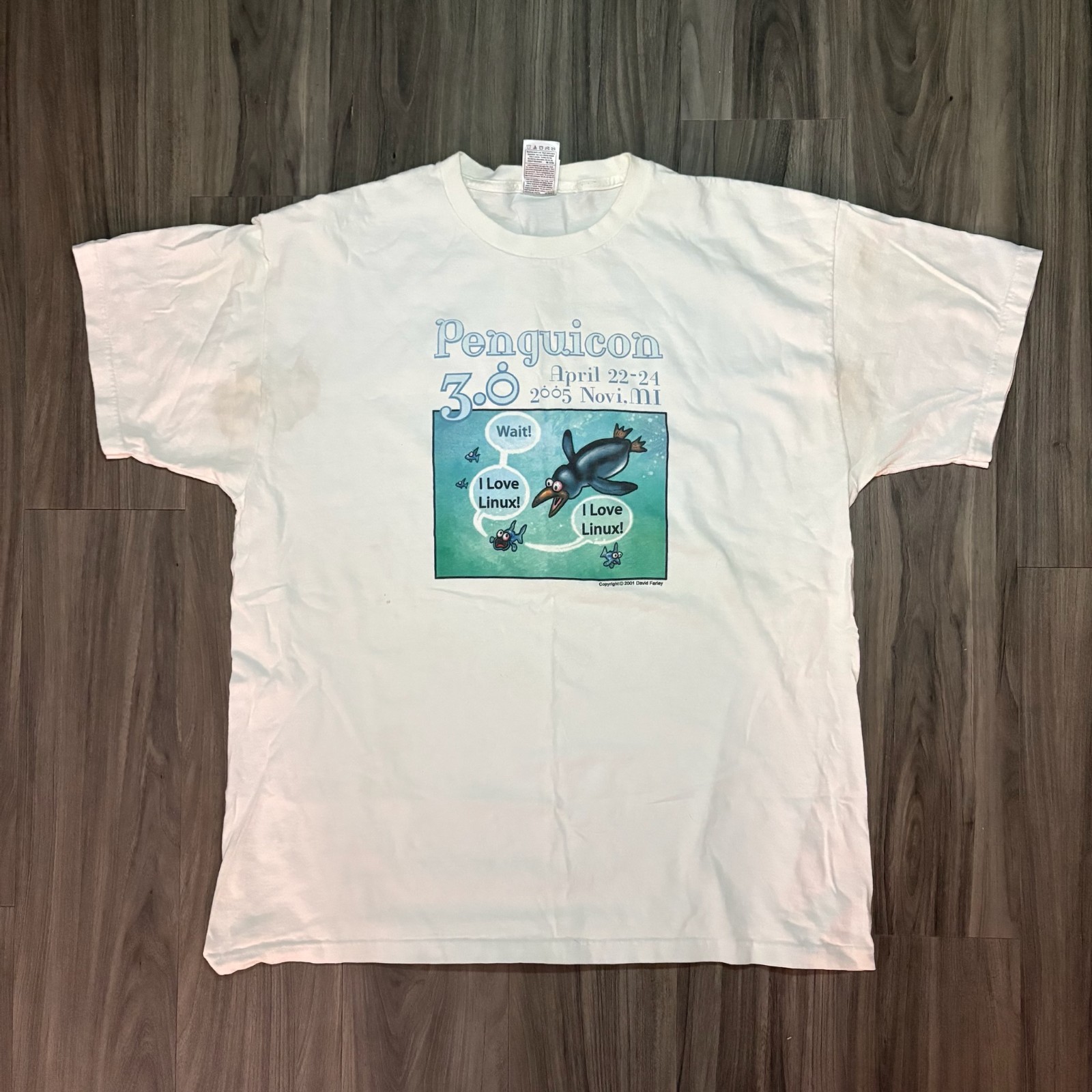 Y2K / Vintage 2001 Penguicon Linux Coding Penguin… - image 1