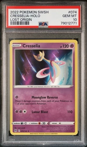 Cresselia 074/196 #74 2022 Pokemon Lost Origin Holo PSA 10 💎 Pop 5!!
