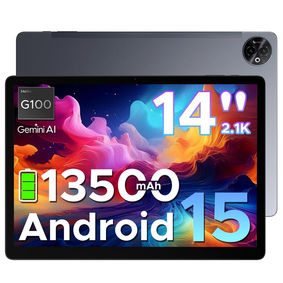 2025 DOOGEE TabE3Max 14 Zoll Tablet 32GB+256GB 13500mAh Tablet Android 15 Neu DE