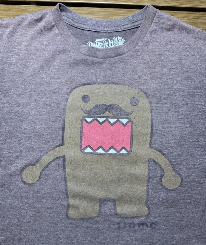 Camiseta De Colección Y2k Domo Kun Anime Gafas Cara Grande Marrón Para Hombres Mediana Antigua Azul Marino Foto 4 de 4