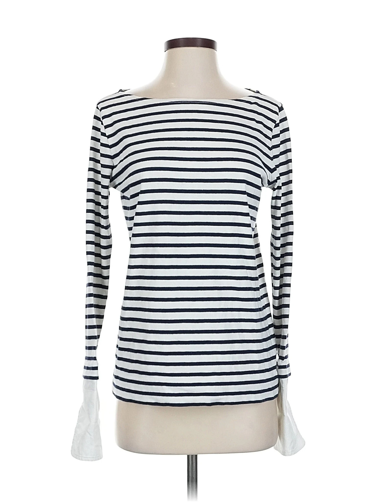 J.Crew Women White Long Sleeve Top S - image 1