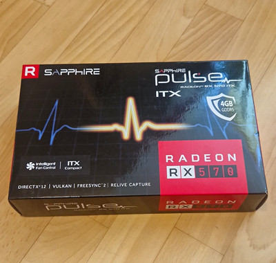 SAPPHIRE PULSE AMD Radeon RX 570 ITX 4GB GDDR5 PCIe DP/HDMI/DVI