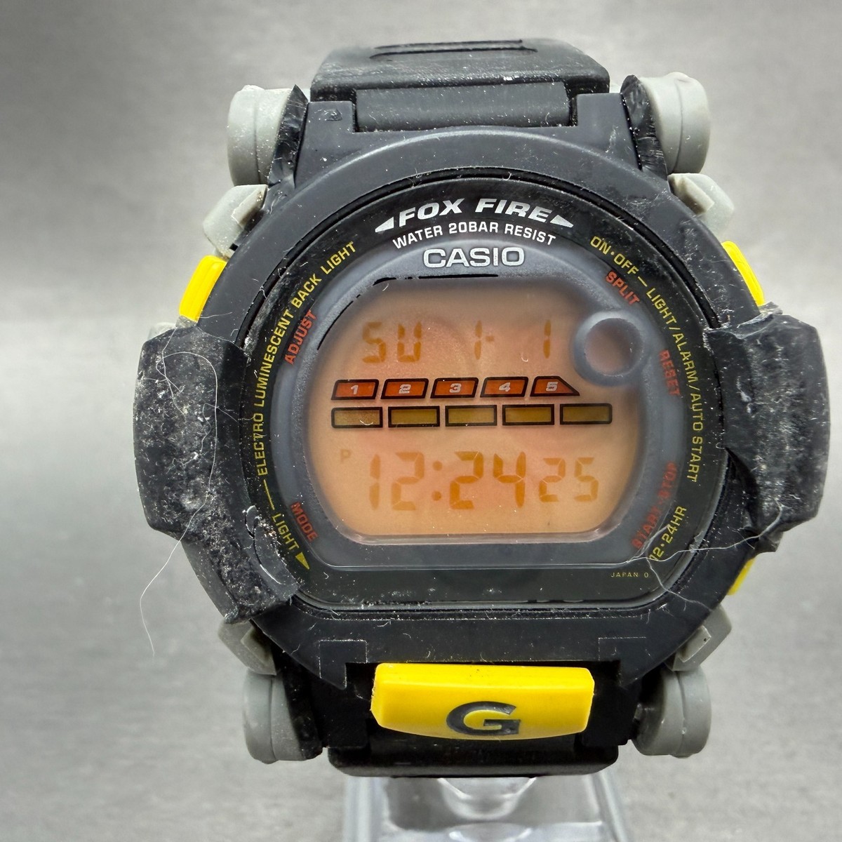 CASIO G-SHOCK DW-6600B DW-002 フォックスファイア Casio G-Shock DW-002 Watch Men 48mm Digital Black Yellow Round Fox