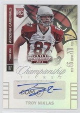 2014 Contenders Championship Ticket 79/99 Troy Niklas (Sec Row Seat) Auto 2r5
