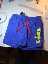 BNWT Lidl Swim Shorts Size M Medium Blue / Yellow