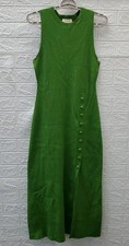 New LaMaille Sezane Ribbed Knit Sleeveless Sweater Dress Green Size XL