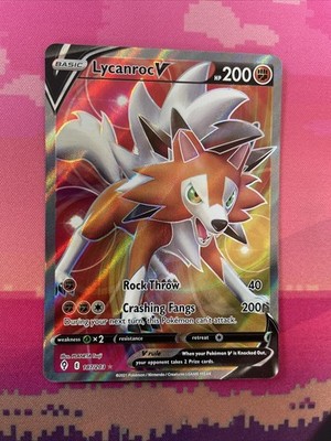 Pokemon Karte Lycanroc V 187/203 Ultra Rare Evolving Skies Near Mint