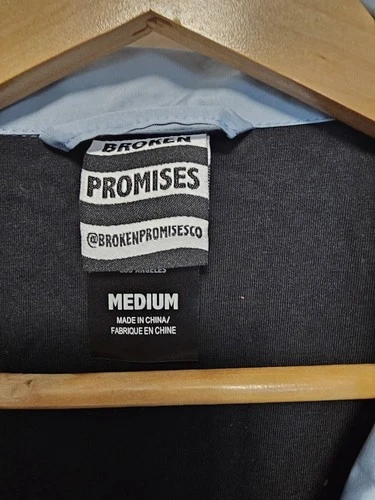 Broken Promises Jacket Mens Medium Guard Your Heart Scorpion Coaches Windbreaker image 3