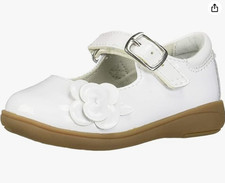 Stride Rite Girl's Ava Girl's Casual Mary Jane Shoe White Size 10.5W Little Kid