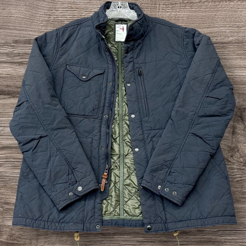 Relwen Quilted Tanker Insulated Jacket Navy Olive Men’s Medium M - Image 3 of 4