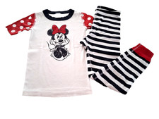 hanna andersson Disney Minnie Mouse PJ set 6-7y long pants short sleeve 100 Org