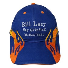 Bill Lacy Hay Grinding Melba Idaho 24 Strapback Hat Blue One Size Otto