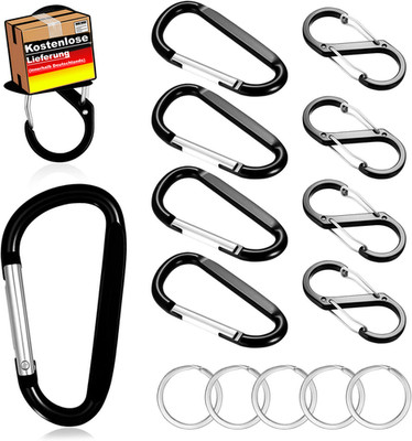 15-teiliges Schlüssel-Set Mit Karabinerhaken D-Ring S-Form Für Outdoor Rucksack