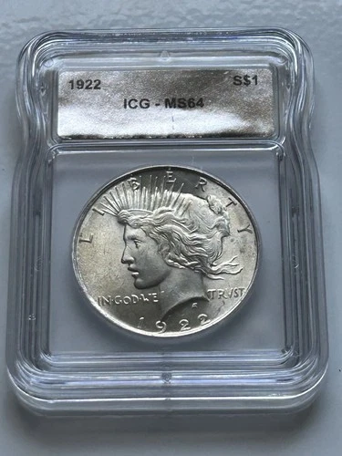 1922 Peace Dollar ICG MS64