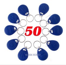 50pcs Blue RFID Tag/Card/Key/Keyfobs For Access Control RFID Reader 125KHz