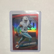 Panini Prizm 2025 Jordyn Brooks Red Prizm #129 Miami Dolphins NFL Football