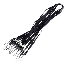 10Pcs Black Neck Straps Lanyards For Camera Cell Phone MP3 ID Card Badge Holder