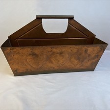 Vintage Copper Garden Caddy Utensil Planter Heart Grannycore Arts & Crafts