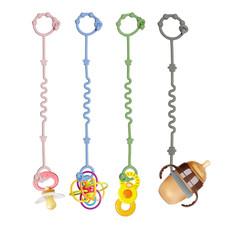 Toy Straps for Baby, Silicone Setpacifier Clip,Applies to Car Seat Toy,Teether T