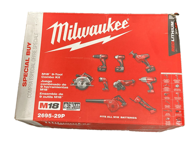 Milwaukee M18 9 Tool Combo Kit 1/2