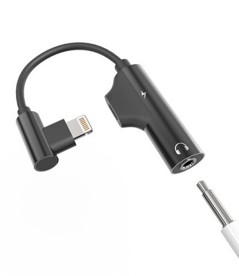 for iPhone Headphone Adapter (2in1) 3.5mm to Lightning Jack Splitter MFI Cert...