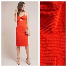 Anthropologie Hutch Red Tropicale Knotted Mini Dress S