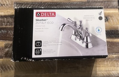 Delta Silverton 25713LF-ECO Chrome Finish Bathroom Faucet 2-Handle 4'' Centerset
