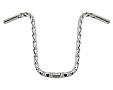 Lowrider Manubrio Bici 15" Apehanger Square Twisted Cromato