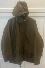 Filson Foul Weather Hooded Jacket | Size Small | Dark Tan | 20232887 | NWT $395