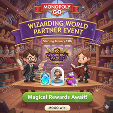Wizarding World Partners Event Monopoly Go   24 Hours   Full Carry