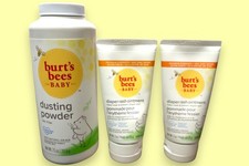 Burt's Bees Baby Care Lot of 3 - Dusting Powder 1 /Diaper Rash Ointment 2 