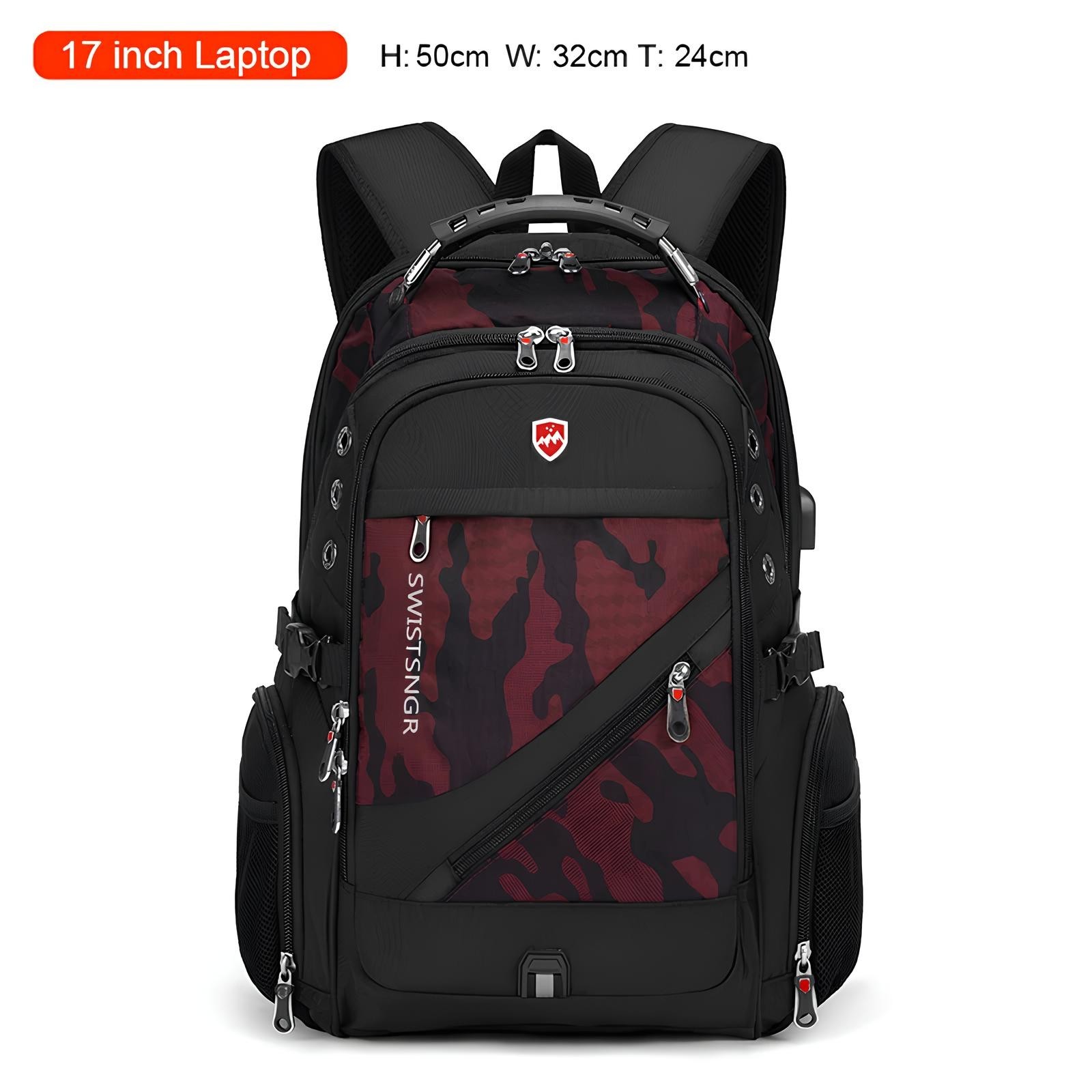 Men Usb Charging Swiss Backpack Travel