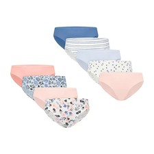 NEW Hanes Ultimate Girls Hipsters 9-Pack 100 Organic Cotton, SIze 12