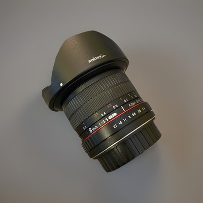 WALIMEX PRO 8 mm 1:3,5 Fish-Eye II Objektiv Canon EF-S