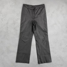 Vintage 1990s Collezione Black Genuine Leather Bootcut Pants Fit 28 x 28