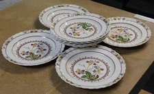 8 Copeland Spode England Spode's Cowslip Dinner Plates Floral S713 SUPER CLEAN