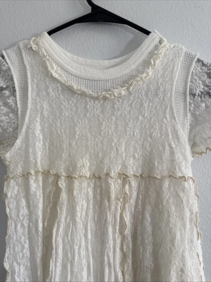 Vestido De Colección JM Originales Ellenville Ny Niños 10 Blanco Encaje Victoriano Mormón EE. UU. Foto 2 de 4
