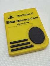 Sony Playstation 2 8MB Memory Card Official PS2 OEM Magic Gate Yellow