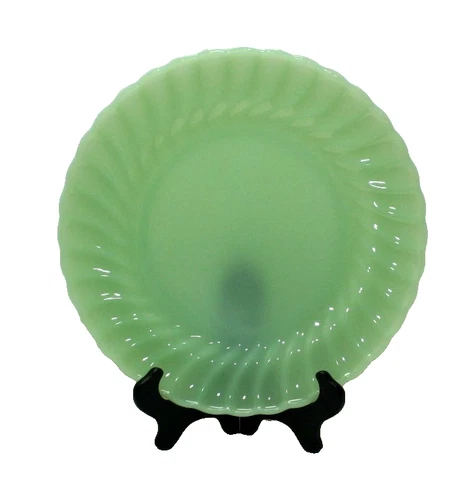 Fire King / Anchor Hocking Jadeite 10” Dinner Plate Swirl Pattern In Ex. Cond.