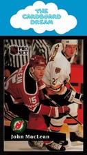 John MacLean 1991-92 Pro Set French #136 New Jersey Devils Hockey Card
