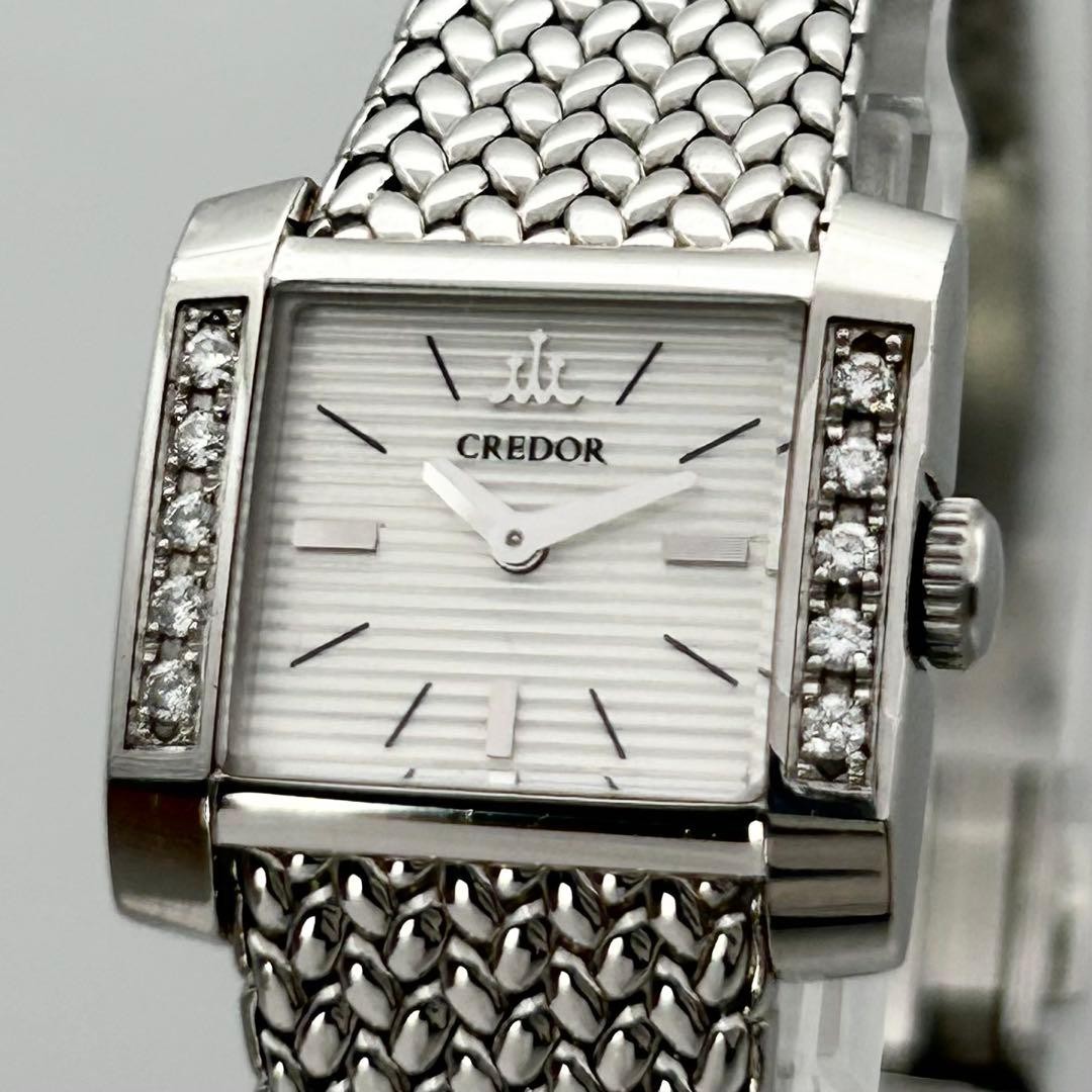 [NEAR MINT] Seiko Credor Quartz Diamond White Dial SS 1E70-0BY0 Ladies JDM image 3